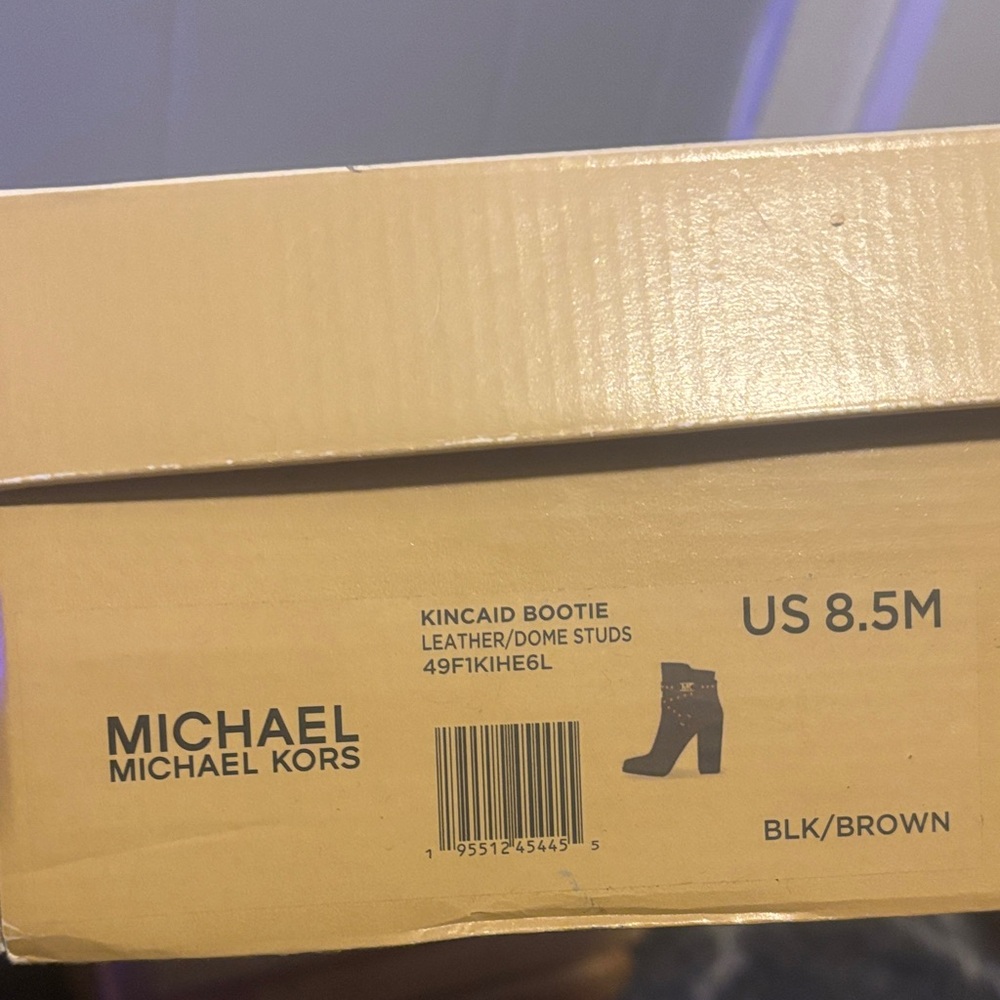 Michael Kors Black and Brown Heeled Boots